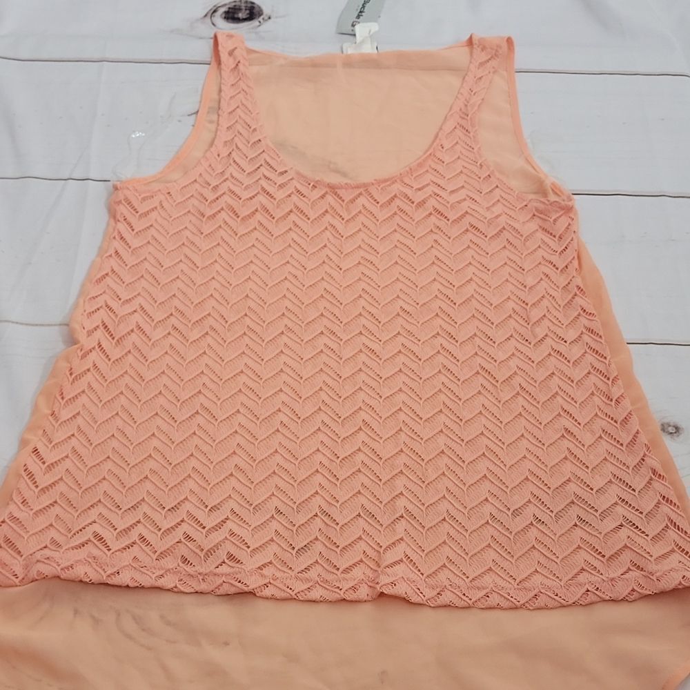 WOMENS Daytrip Peach Lace Tanktop size Small